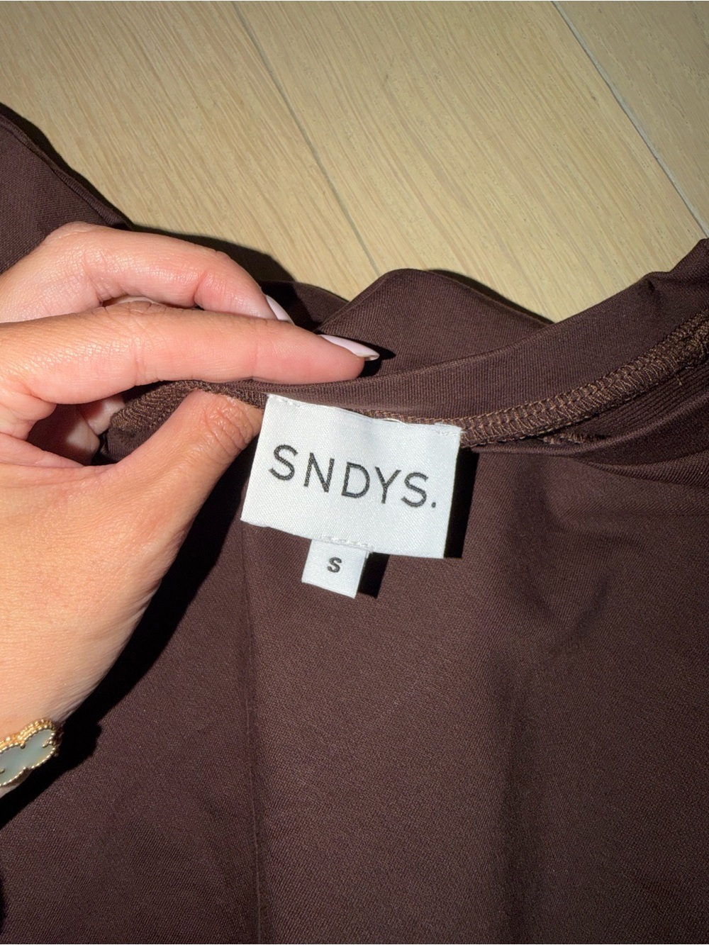SNDYS FROM REVOLVE CHOCOLATE BROWN DRESS SIZE SMALL - Picture 4 of 4